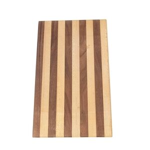 Multi Wood Striped Cutting Board 11"x7"x1.5" New